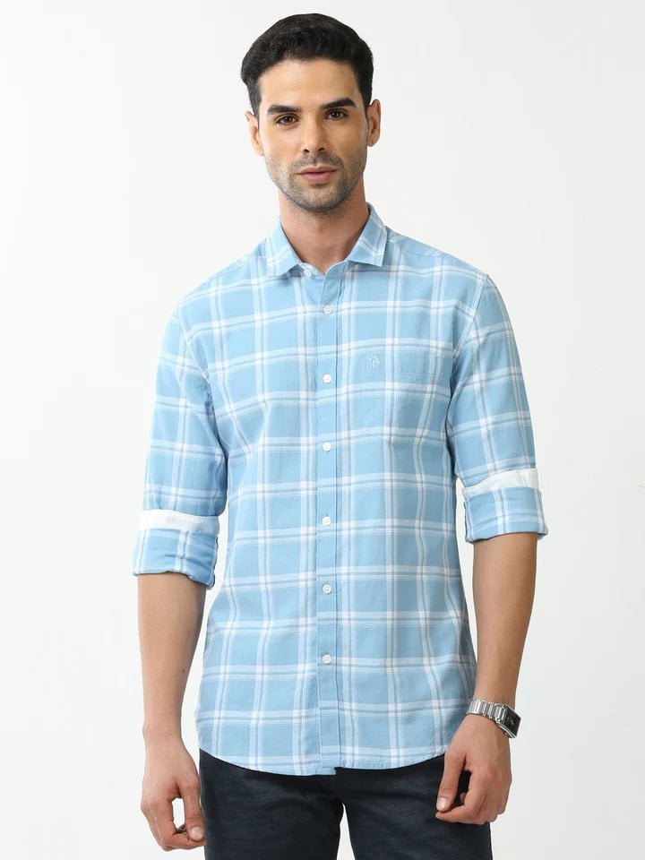 Checkered polo for outlet men